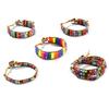 Stone Wrap Leather Bracelets Vintage 2 Strands Multilayer Woven for Women Men