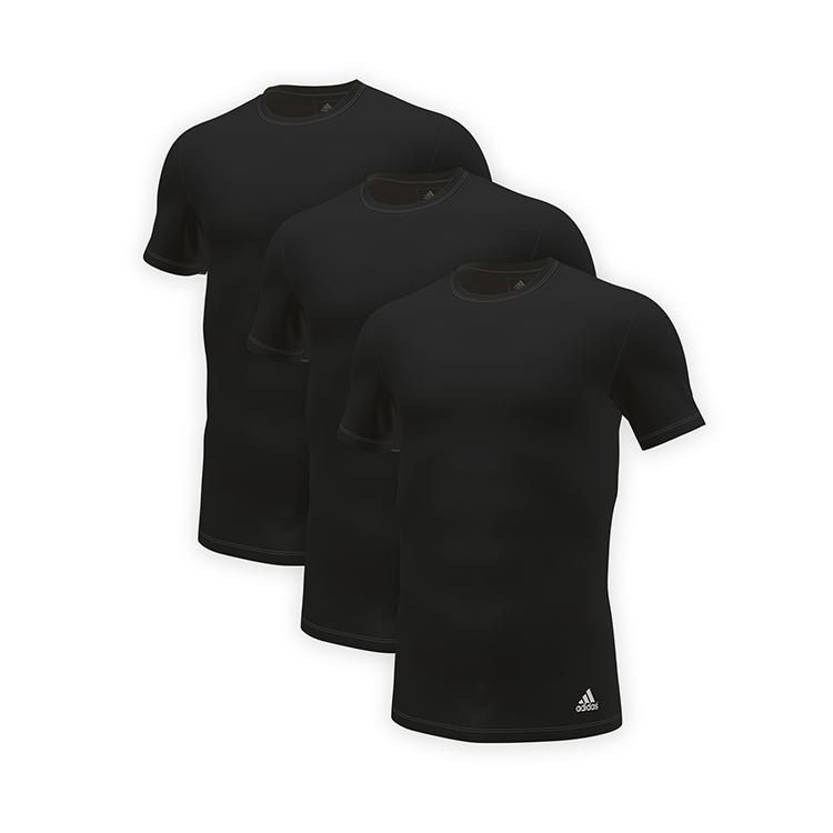 

Adidas Хлопковая футболка с круглым вырезом, базовый слой, приятная к коже, дышащая, удобная, эластичная посадка, мужские топы, черный 4A1M04-000 XXL