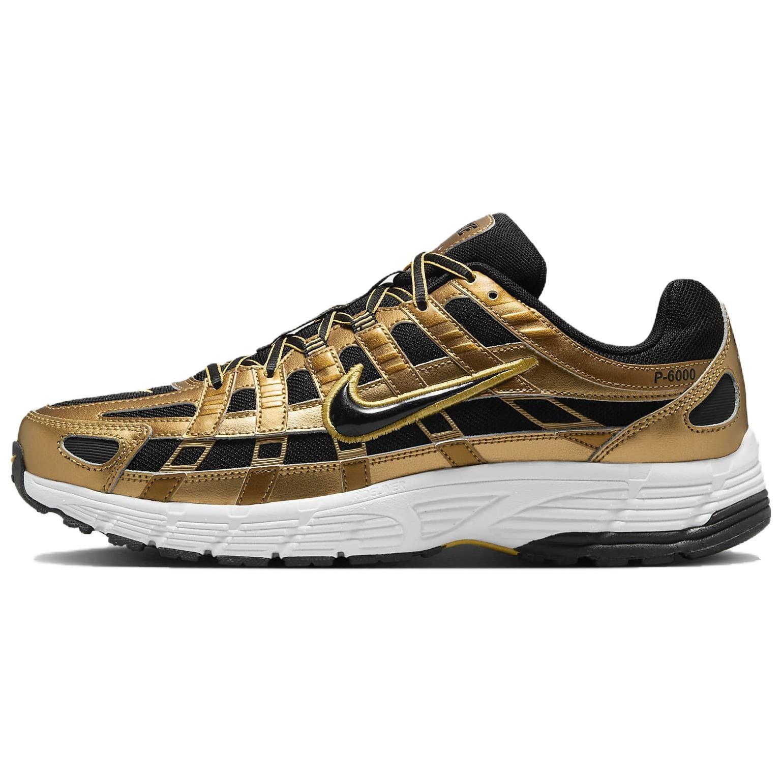 Nike P-6000 Metallic Gold Infinite Gold White Black Men s HQ3030-700 EU 43
