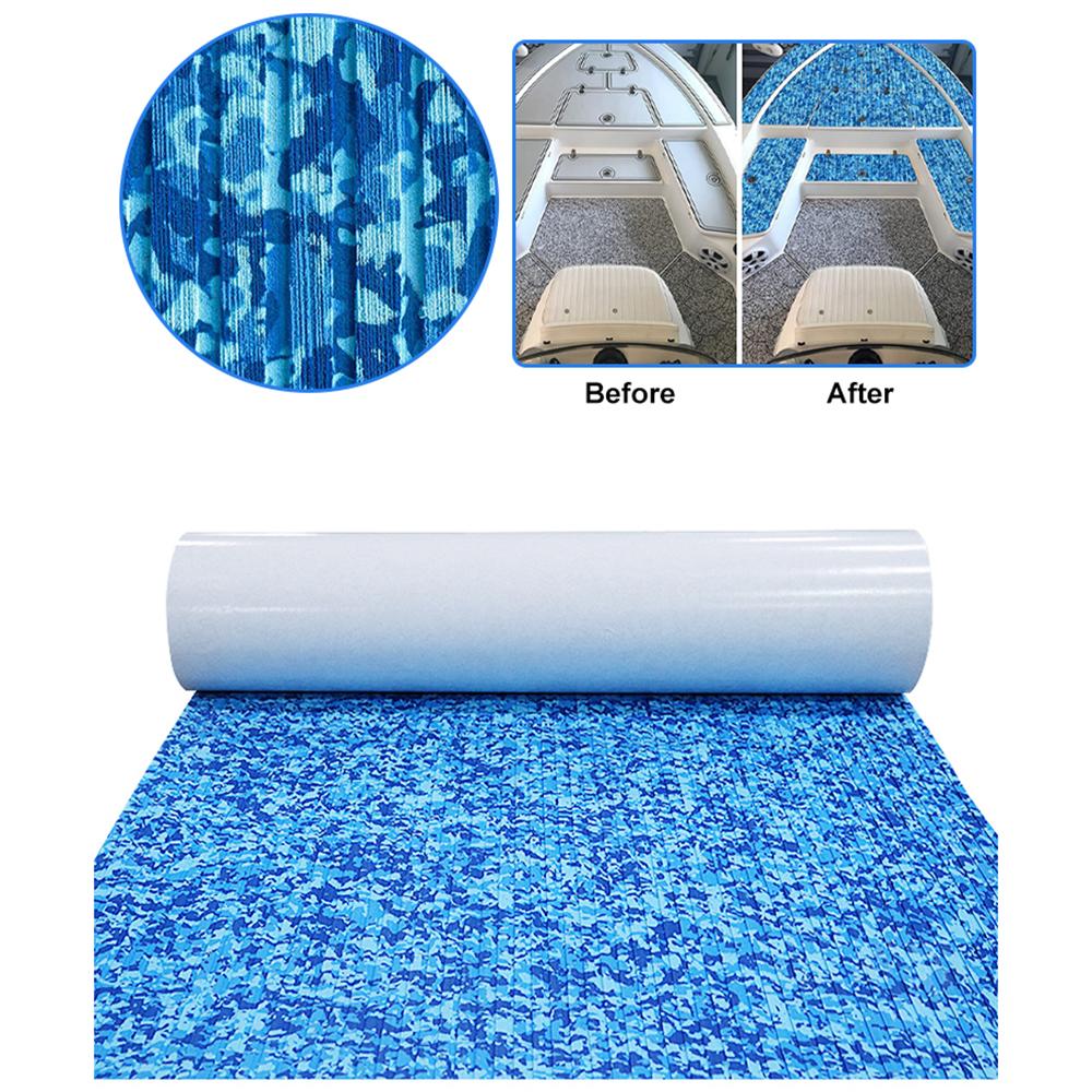

1200*550*5mm EVA Boat Decking Sheet Marine Flooring Anti Slip Pad With Pattern Self-Adhesive Surfboard Mat Water Sports Traction синий