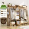 Freestanding Solid Wood Clothes Rack and Hanger
