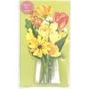 Sanrio bursdagskort gule blomster i gjennomsiktig vase gratulasjonskort kan sendes utenlands BD109-2831701