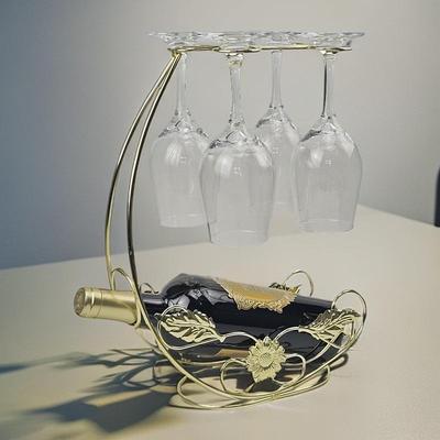 European Decorative Inverted Wine Glass Rack and Stand