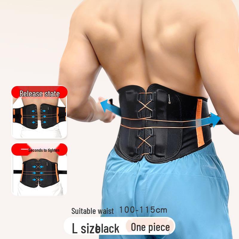 Men s Weightlifting Belt: Professional Squat and Deadlift Lumbar Support Size L чёрный