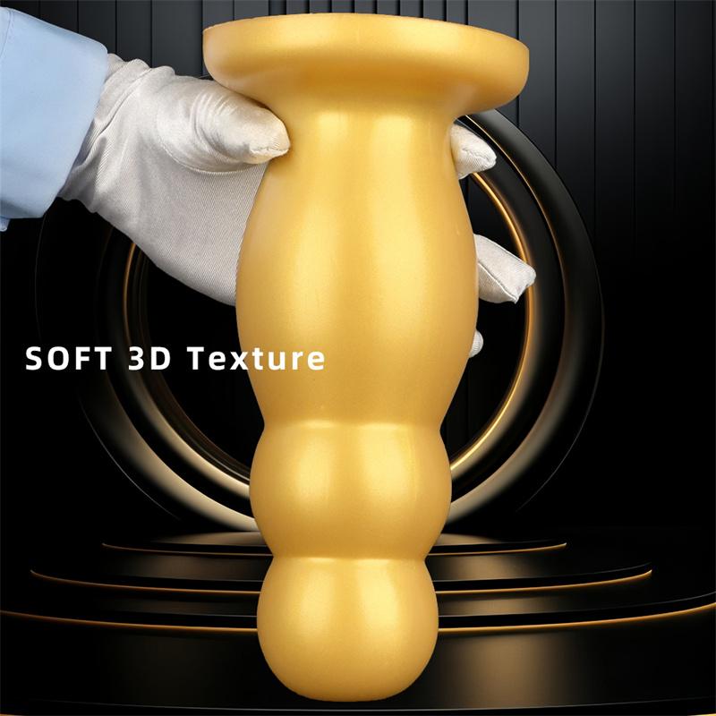 9cm Golden Silicone J Dildo Giant Dildo Anal Plug Fisting Supplies Extra Large Super Thick Adult Supplies