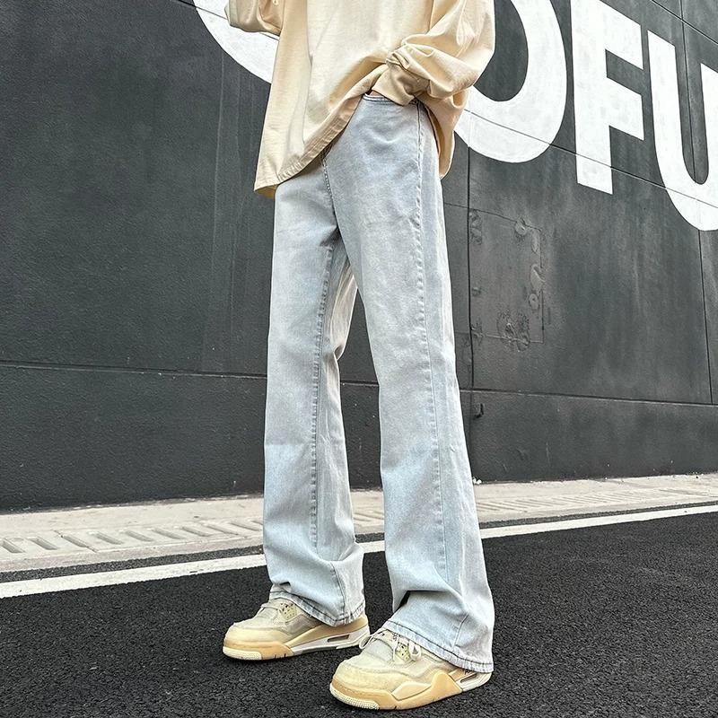 Street Washed Jeans Men's Wide-leg Trousers Fit Versatile Trendy Brand Retro Cl Old Trend American Loose