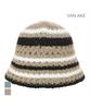 VANAKE Cream Striped Bucket Hat_Vb3Yamq304Z