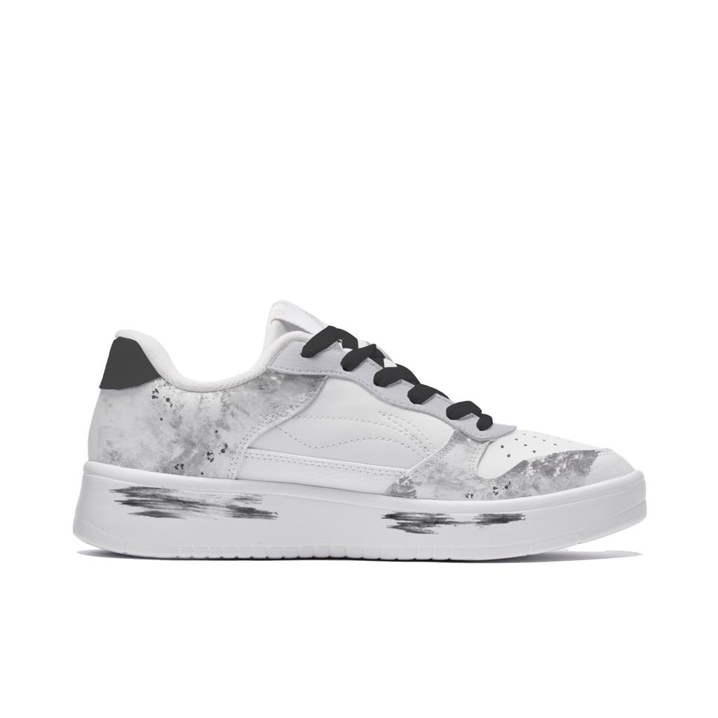 Li Ning Floating Boat Solitary River Ink Shadow, Box Abrasion Resistant Slip Resistant Low Top Skateboard Shoes Women's AGCS420-6(TeamM--BOX)