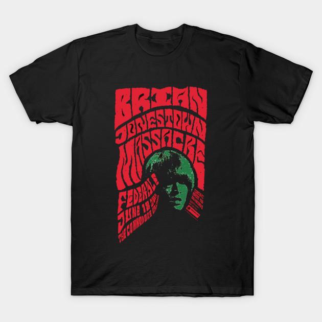 

Men Black Print T-shirt The Brian Jonestown Messengers Retro Art No-Cut Transfer Paper Print Cotton Tshirt M чёрный