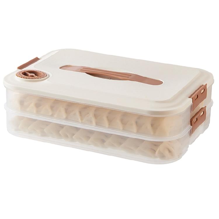 Multi-layer Dumpling Storage Box with Lid Wonton Noodle Organization Supply