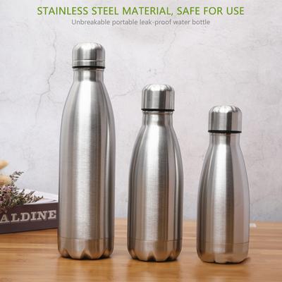 Stainless Steel Water Bottle Cycling Sports Drinking Cup Leakproof Portable Water Bottles Outdoor Camping Hiking Gym Kettle