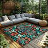 Botanical Pattern Doormat Indoor Outdoor Floor Mat Washable Entrance Rug Home Decor Tropical Leaf Design Area Rug Accent Rug