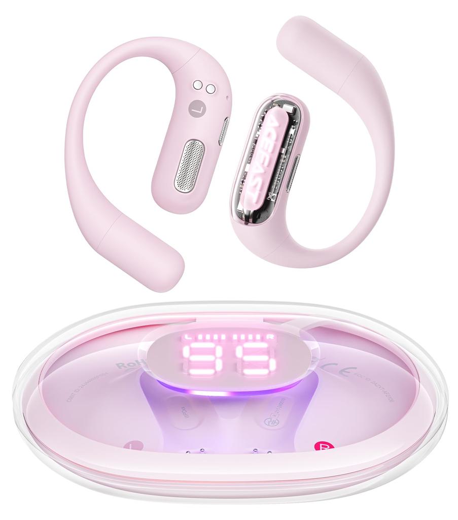 Design Award Hall of Fame ACEFAST Earphones with LED Ambient Breathing Bluetooth True Wireless Earbuds for Running and Fast Noise Separate Earhook Air