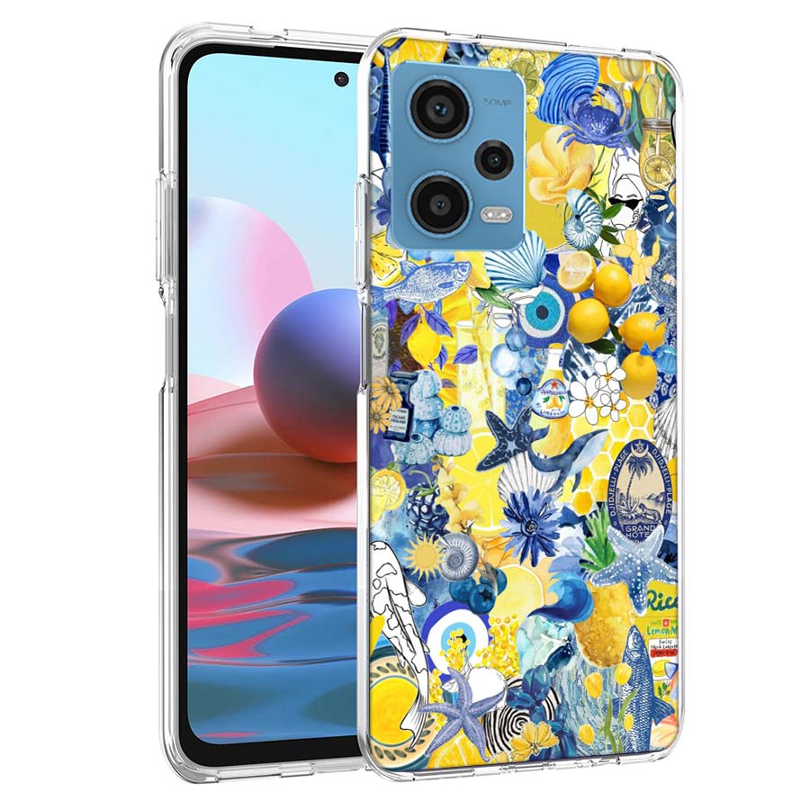 

Mediterranean Lemon Phone Case For Redmi Note 13 12 14 15 Pro Plus 13R 11 11T 11E 11S 10 Pro 10S 9 9S Cover Cell Clear TPU Capa Note 14 Pro Plus