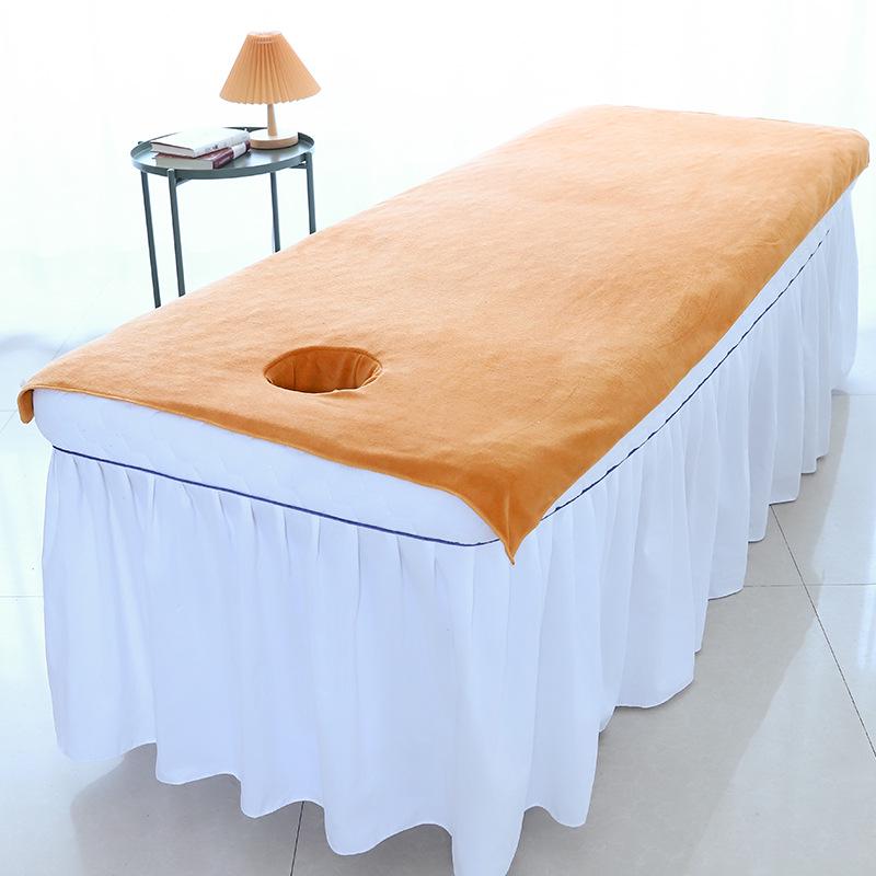 Custom Logo Beauty Salon Massage Bedspread with Face Hole