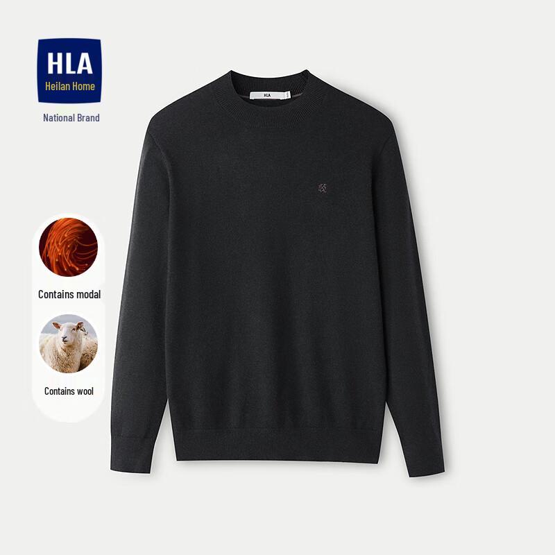 

Men s HLA Heilan Home Modal & Wool Blend Half-High Collar Embroidered Sweater Size 190(56) (for 180-195 jin)