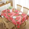 Rote Wassermelonen Tischdecke Sommer Frische Früchte Muster Rechteckige Tischabdeckung für Küche Couchtisch Esszimmer Dekoration