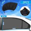 2 Stück Sonnenschutz Auto Seitenfenster-Bildschirm Universal Sonnenblende Netz für Seitenfenster Mesh-Material Baby Kinder Haustiere Verdunkelungsschutz Privatsphäre