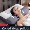 Zoned Sleep-Assisting Pillow, Cervical Reverse Traction Pillow, Soy Fiber Neck Support Pillow Core, Knitted Household Pillow for Student Dormitory