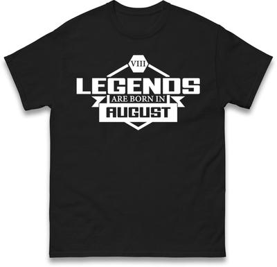 Legends Are Born In August Mens T Shirt Womens Tops Tees