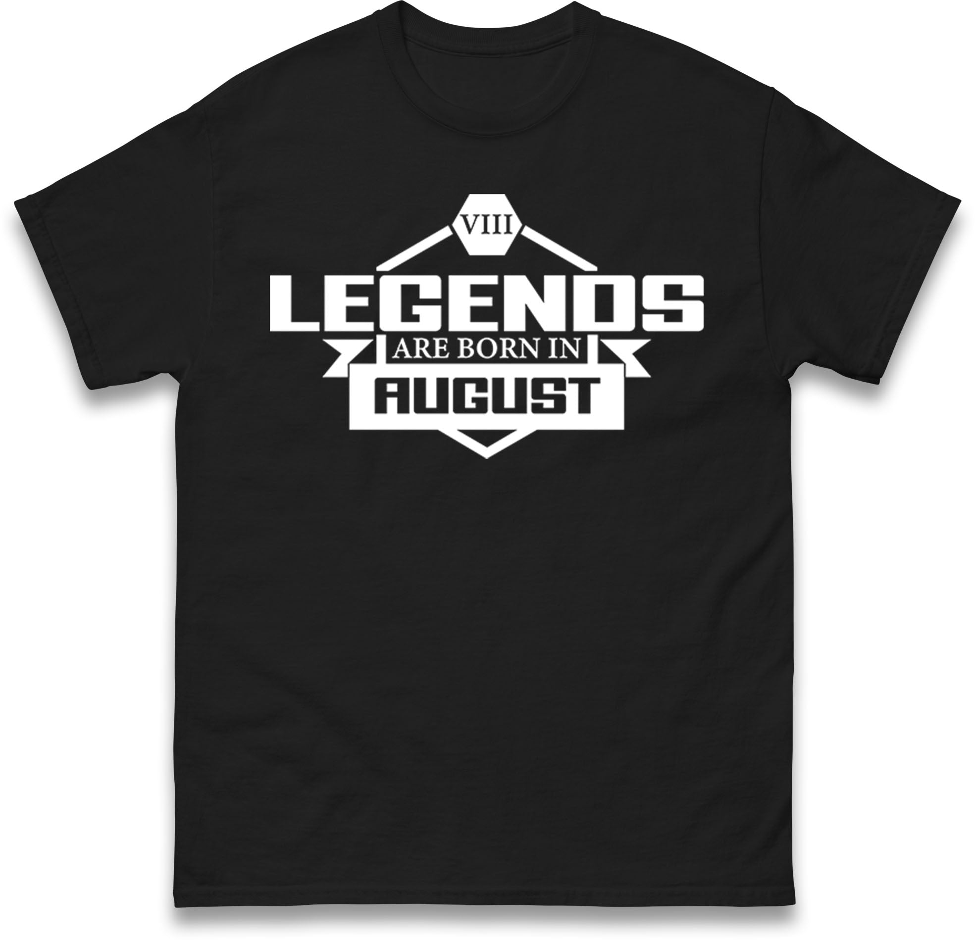 legends Are Born In August Mens T Shirt Womens Tops Tees XL