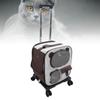 Pet Carrier Backpack with Wheels 2 in 1 Breathable Window Large Capacity Portable Rolling Cat Dog Carrier Bag for Travel