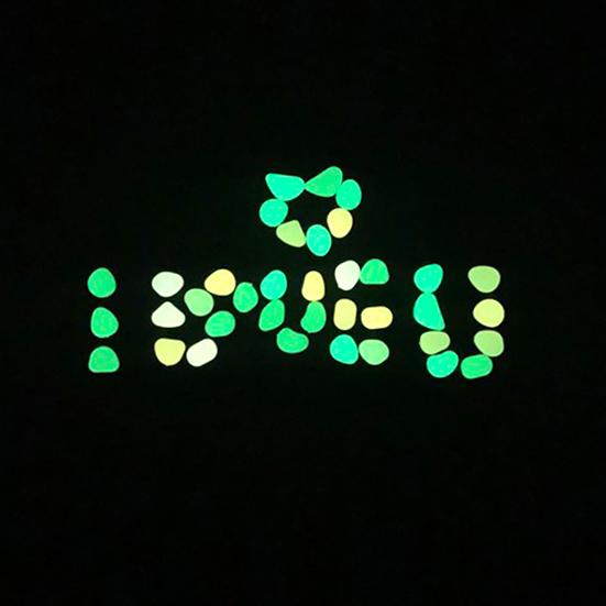 Piedras de Jardín Luminiscentes, Guías Nocturnas de 1 cm de Rocas Luminosas, Piedras Decorativas para Acuario, Piedras Resinosas Brillantes para Paisajismo Exterior y Caminos