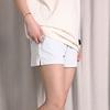 New Converse Patch Realaxed Casual Shorts Women's Light Gray Blue 10024778-A01