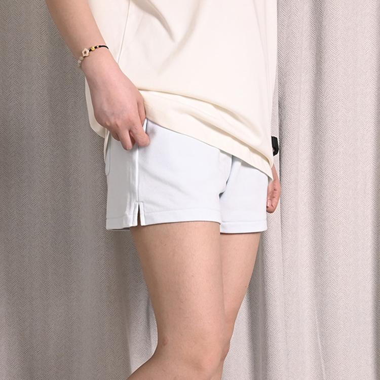 New Converse Patch Realaxed Casual Shorts Women's Light Gray Blue 10024778-A01