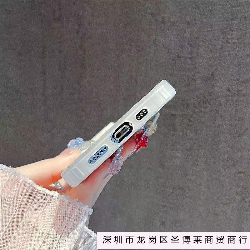 Full screen small flower color silver shell for Apple 16/15/14 pro mobile phone case 15promax13/12/11X