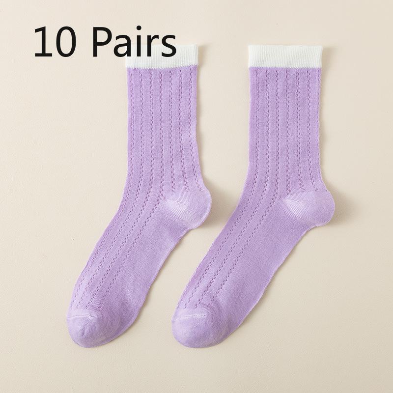 

10 пар женских весенне-осенних милых сетчатых впитывающих дышащих носков-гольф 10 Pairs