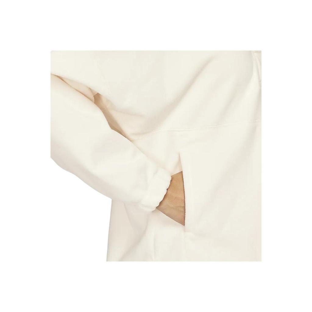 Nike Therma-FIT One Loose V-Neck Fleece Sweatshirt Women Tops Light-Ivory FB5643-110