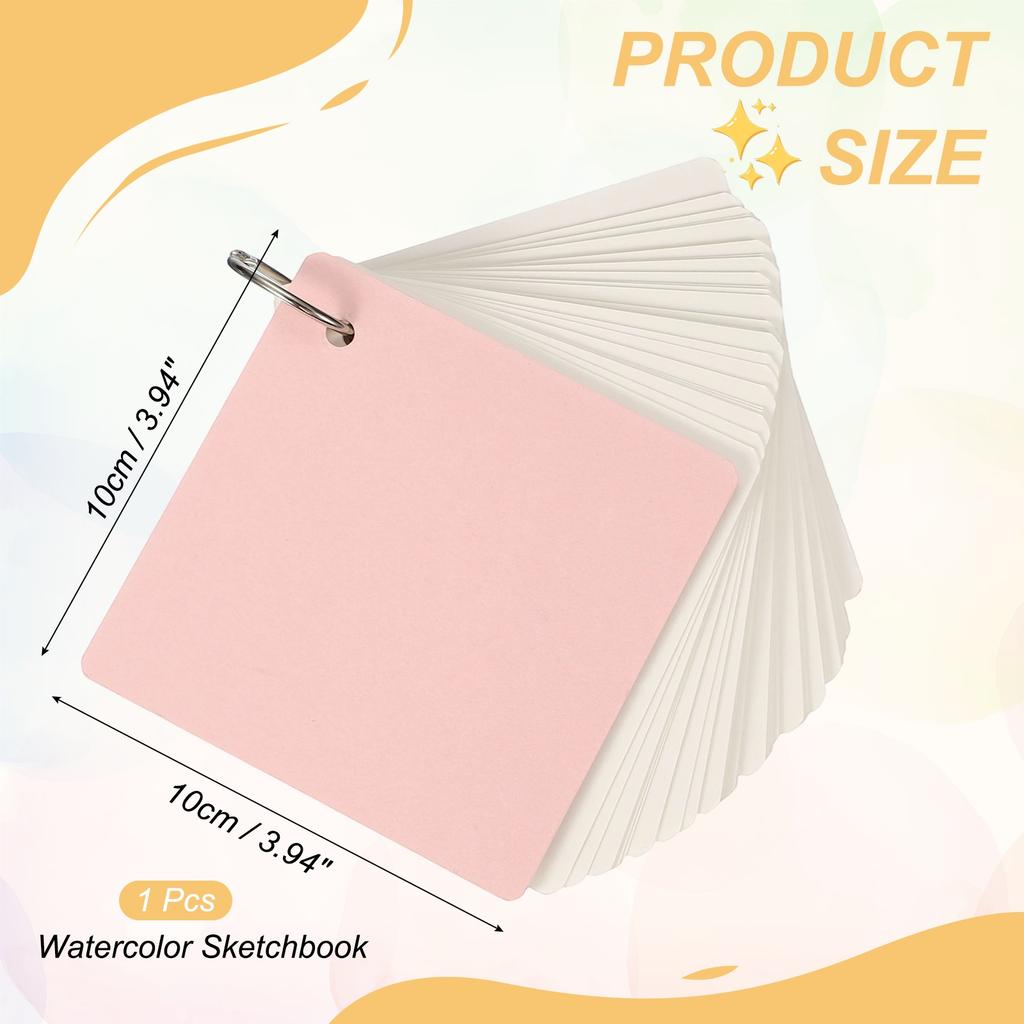 1/2Pcs Loose Leaf Hardcover Pocket Watercolor Sketchbook 230GSM Blank Travel Journal Sketch Book for Writing Drawing Painting