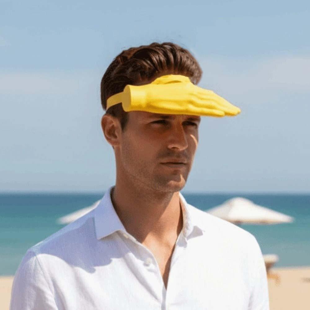Funny Palm Sun Visor Headband Hair Hoop Sun Protection Quirky Hairband Friends Party