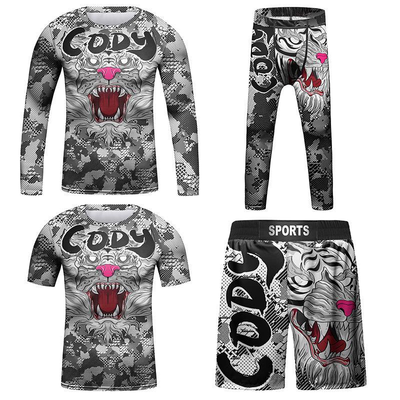 Kids' Sportswear Set: Breathable, Stretchable 4-Piece for Basketball, Football, Cycling & Outdoors