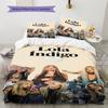 Lola Indigo Pattern Bedding,Quilt Set Quilt Cover Pillowcase Home Birthday Gift (1 * duvet cover + 2 * pillowcase, without core)