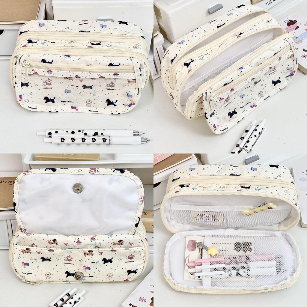 Puppy Pen Case With Polyester For Students And Art Supplies