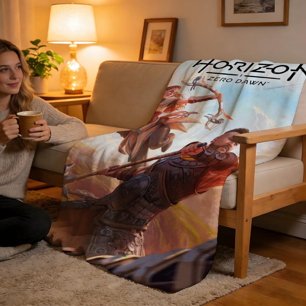 

Horizon Zero Dawn Throw High-Density Short Plush Blanket Soft For Sofa Air-Con Room. 75cmx90cm