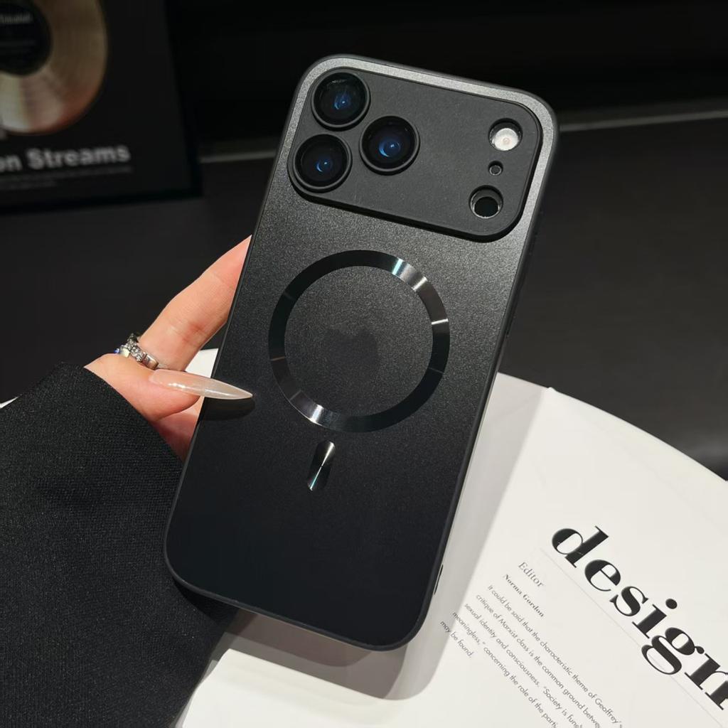 Magnetická přísavka pro pouzdro na telefon Apple 17 ProMax s matným povrchem pro iPhone 16 Jednoduché ochranné pouzdro s fólií na objektiv