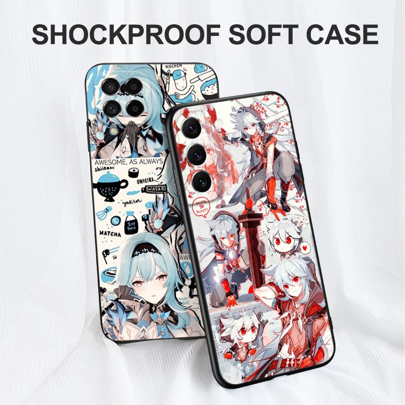 Black Tpu Case For Motorola Edge 20 Lite Pro 2021 S Moto E20 E30 E40 E7 4G G 5G Plus Case Genshin Impact Anime