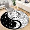 1pc Sun Moon Yin Yang Chair Carpet for Office Non-Slip, Machine Washable Rug for Office - Holiday DecorMachine Made yy251029011