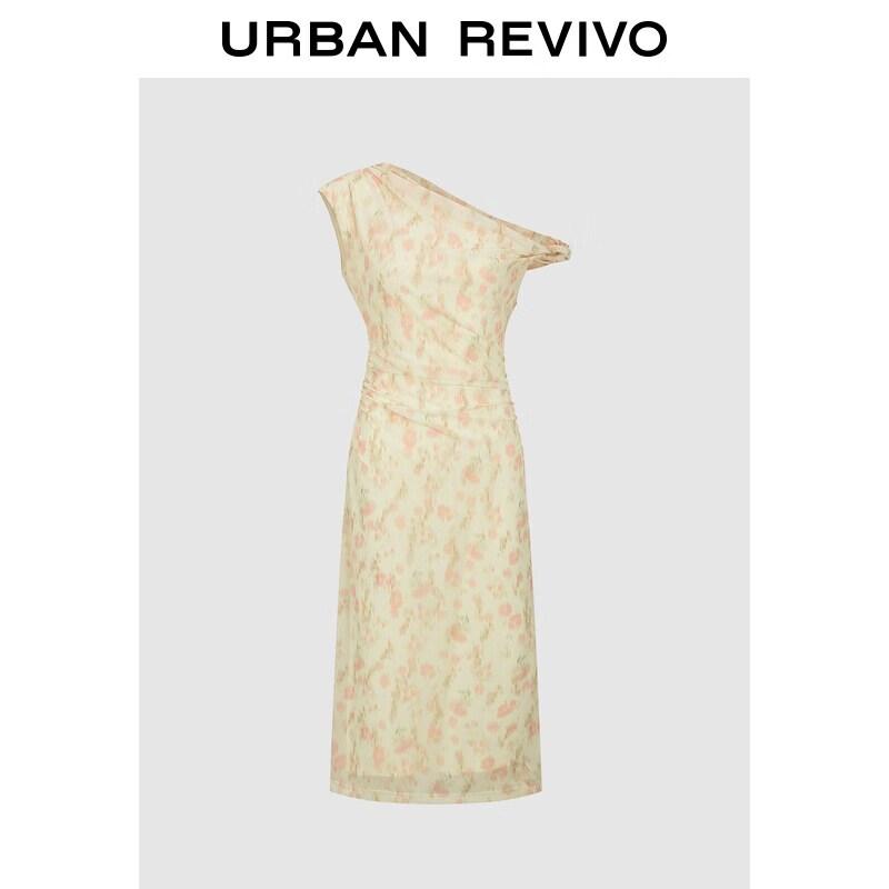 UR 2026 Women s Tie-Dye Floral Twisted Slim-Fit Dress L