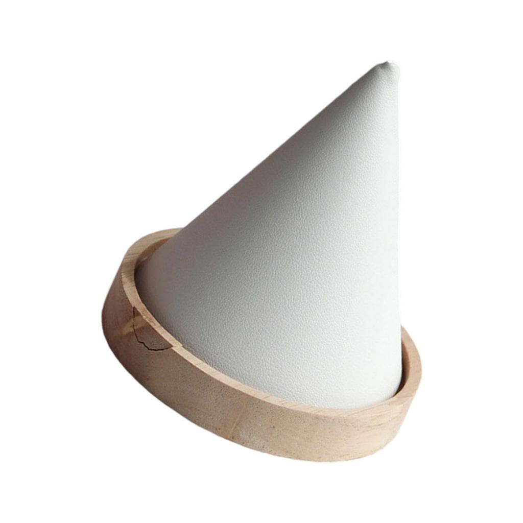 Wood Conical Jewelry Stand Velvets Lined Surfaces Protects Bracelets Bangles from Scratches for Showing and Storaging