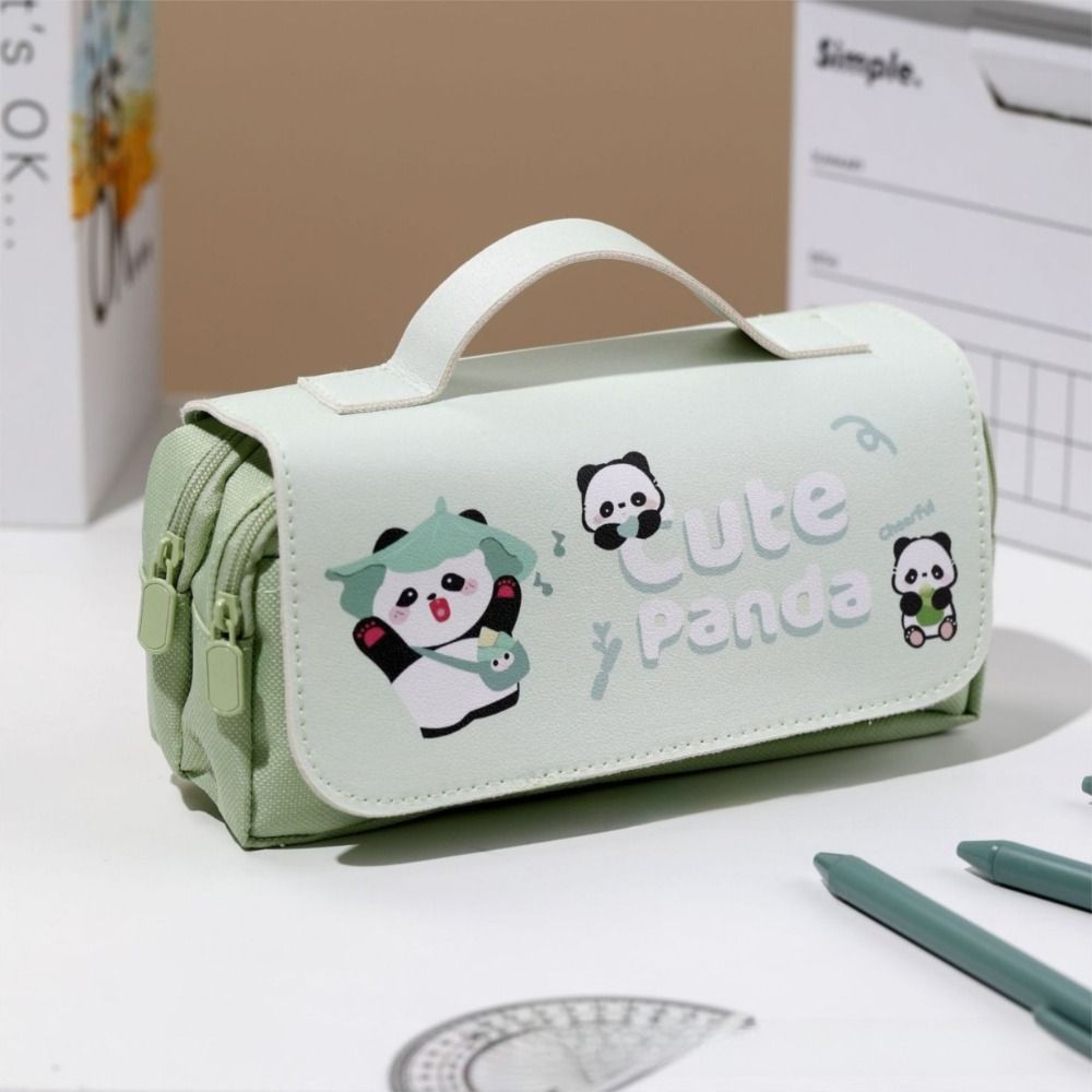 Bunny Rabbit Stationery Bag Piggy Cartoon Panda Pencil Case Flip Capybara Pen Bag  Teens Girls Boys