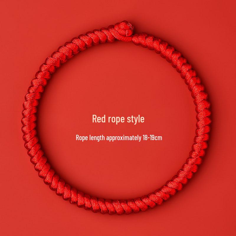 

2026 Zodiac Year Red String Bracelet: Thick Style Handmade Woven Red Rope for Men & Women, Year of the Horse
