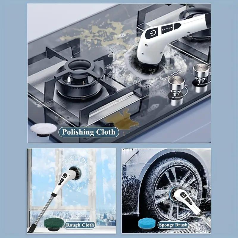 Elektrický čisticí kartáč Elektrický rotační podlahový mycí stroj Bezdrátový elektrický rotační mycí stroj pro obývací pokoj, koupelnu a kuchyň