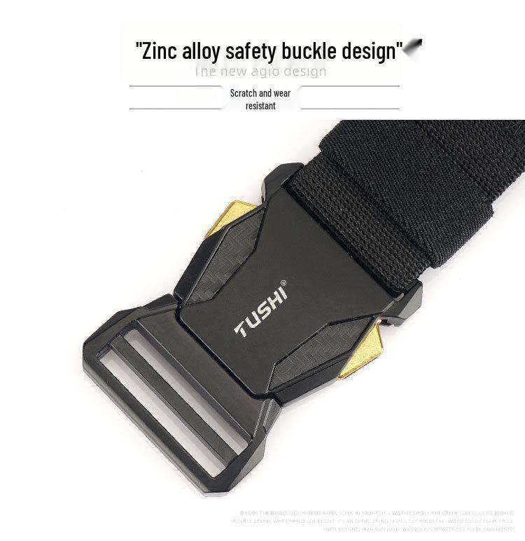 Men's Tactical Quick Release Nylon Elastic Belt