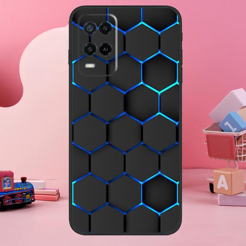 Carbon Fibre Futuristic Neon Case For Oppo A98 A78 A18 A38 A58 A60 A80 A40 A77 A57 A17 A74 A54 A94 A96 A76 A16 A15 A5 Pro