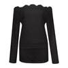 Women's Fashion Strapless Lace One Neck Long Sleeve Hollow Lace Blouse Top