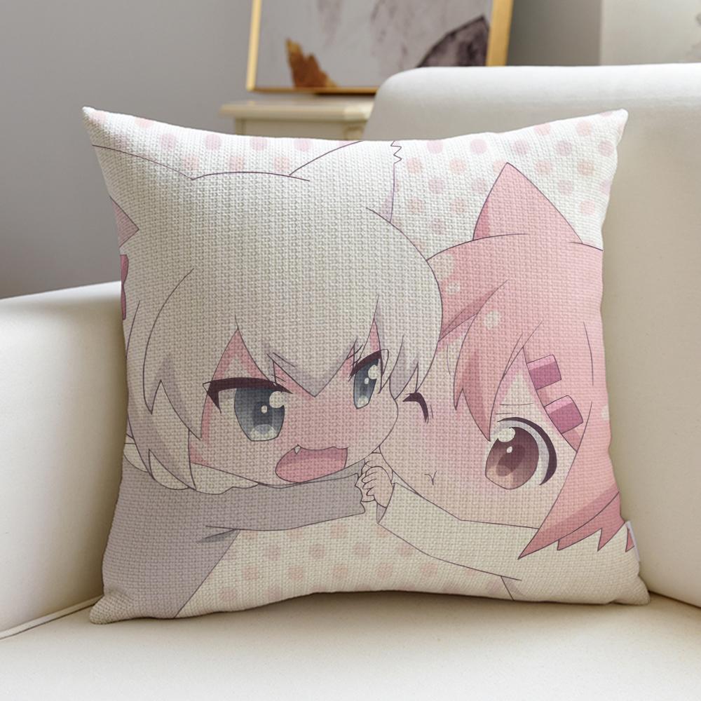Gentle NNyanko DaysS Cushion Cover Breathable and Skinfriendly Linen Pillowcase Square Removable and Washable Cushion